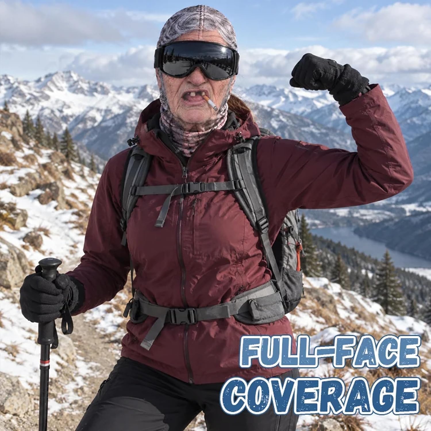 Funny Old Man Winter Balaclava - 3D Printing Mask recension och pris