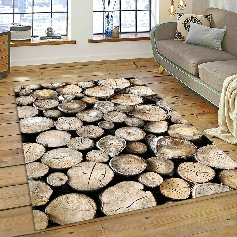 Color 3D Wood Grain Lines Rug  - 3D Printing Online Service recension och pris