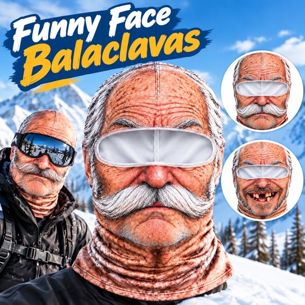 Winter Funny Old Man Ski Mask  - 3D Printing Mask recension och pris