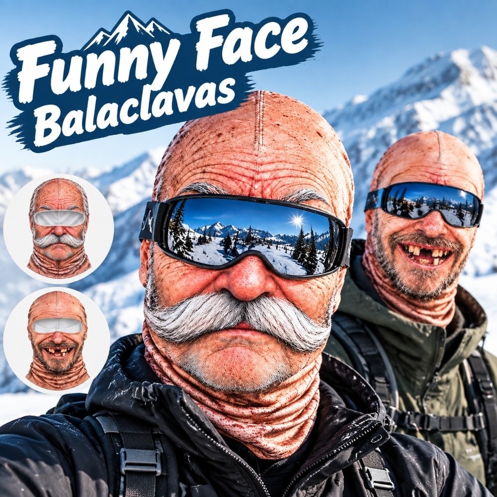 Winter Funny Old Man Ski Mask  - 3D Printing Mask recension och pris