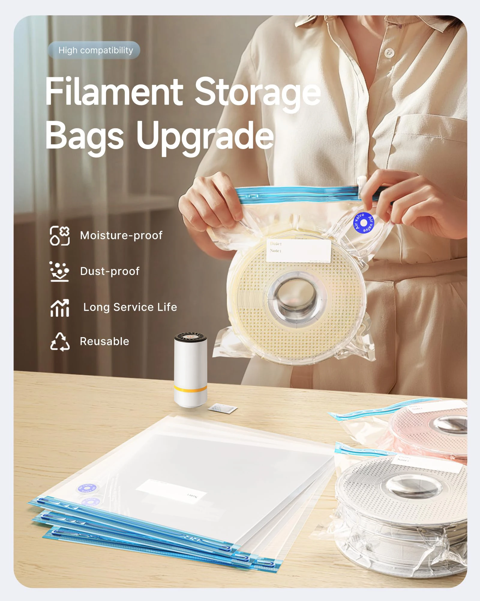 3D Printer Filament Vacuum Bag - 3D Printing Industry recension och pris